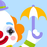 Clown at the Circus illustration